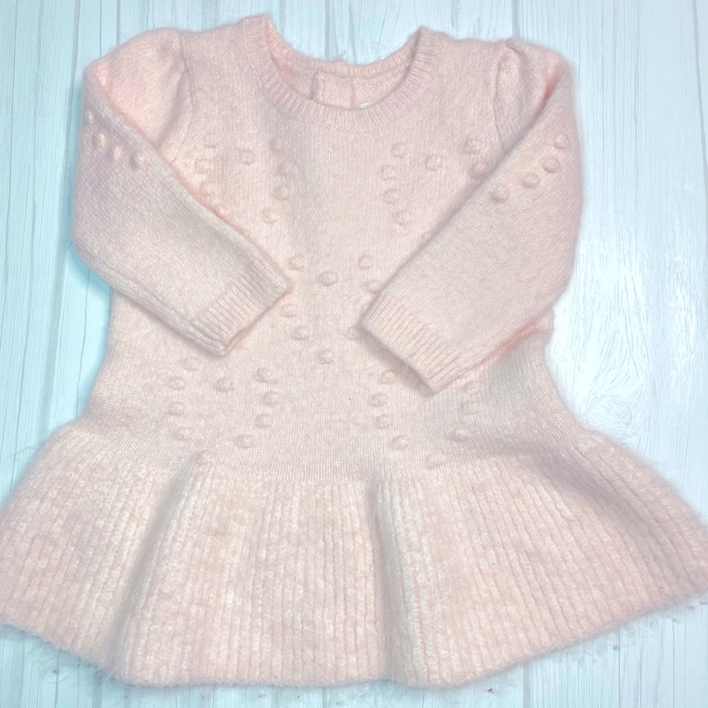 Pink wool dress